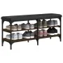 Engineered wood shoe bench in brown oak, 102x32x47 cm by , Benches for halls and storage - Ref: Foro24-835166, Price: 65,52 €...