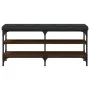 Engineered wood shoe bench in brown oak, 102x32x47 cm by , Benches for halls and storage - Ref: Foro24-835166, Price: 65,52 €...