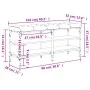 Engineered wood shoe bench in brown oak, 102x32x47 cm by , Benches for halls and storage - Ref: Foro24-835166, Price: 65,52 €...