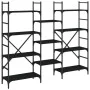Estantería madera de ingeniería negra 160x28,5x136,5 cm de , Librerías y estanterías - Ref: Foro24-838873, Precio: 100,48 €, ...