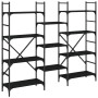 Estantería madera de ingeniería negra 160x28,5x136,5 cm de , Librerías y estanterías - Ref: Foro24-838873, Precio: 101,72 €, ...