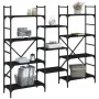 Estantería madera de ingeniería negra 160x28,5x136,5 cm de , Librerías y estanterías - Ref: Foro24-838873, Precio: 100,48 €, ...