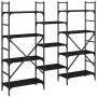 Estantería madera de ingeniería negra 160x28,5x136,5 cm de , Librerías y estanterías - Ref: Foro24-838873, Precio: 100,48 €, ...