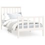 Estructura de cama con cabecero madera de pino blanco 100x200cm de , Camas y somieres - Ref: Foro24-3188197, Precio: 151,55 €...