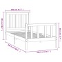 Estructura de cama con cabecero madera de pino blanco 100x200cm de , Camas y somieres - Ref: Foro24-3188197, Precio: 151,55 €...
