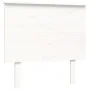White solid wood bed frame with headboard 100x200 cm by , Beds and slatted bases - Ref: Foro24-3193392, Price: 135,18 €, Disc...