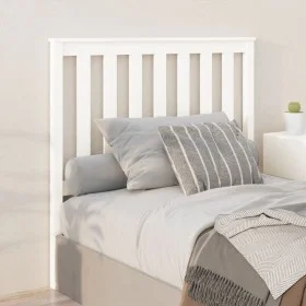 Solid white pine wood bed headboard 106x6x101 cm by , Headboards and footboards - Ref: Foro24-818506, Price: 60,42 €, Discoun...