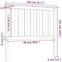 Solid white pine wood bed headboard 106x6x101 cm by , Headboards and footboards - Ref: Foro24-818506, Price: 60,42 €, Discoun...