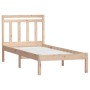 Estructura de cama individual pequeña madera maciza 75x190 cm de , Camas y somieres - Ref: Foro24-3100549, Precio: 82,76 €, D...