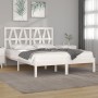 Estructura de cama madera maciza pino blanco 120x190 cm de , Camas y somieres - Ref: Foro24-3103969, Precio: 133,75 €, Descue...