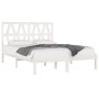 Estructura de cama madera maciza pino blanco 120x190 cm de , Camas y somieres - Ref: Foro24-3103969, Precio: 133,75 €, Descue...