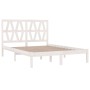 Estructura de cama madera maciza pino blanco 120x190 cm de , Camas y somieres - Ref: Foro24-3103969, Precio: 133,75 €, Descue...