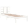 Estructura de cama madera maciza de pino blanca 100x200 cm de , Camas y somieres - Ref: Foro24-3105396, Precio: 98,43 €, Desc...