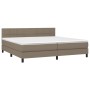 Cama box spring con colchón tela gris taupe 200x200 cm de , Camas y somieres - Ref: Foro24-3140085, Precio: 617,25 €, Descuen...