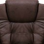 Silla de oficina de masaje piel de ante sintética marrón oscuro en Sillas de oficina | Comprar online en Foru.es