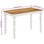 Mesa de comedor madera maciza de mango 110x60x76 cm de , Mesas de cocina y de comedor - Ref: Foro24-337839, Precio: 220,85 €,...