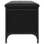 Banco con almacenaje madera de ingeniería negro 62x42x45 cm de , Bancos para recibidores y almacenamiento - Ref: Foro24-83513...