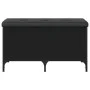 Banco con almacenaje madera de ingeniería negro 82x42x45 cm de , Bancos para recibidores y almacenamiento - Ref: Foro24-83514...