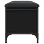 Banco con almacenaje madera de ingeniería negro 82x42x45 cm de , Bancos para recibidores y almacenamiento - Ref: Foro24-83514...
