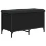 Banco con almacenaje madera de ingeniería negro 82x42x45 cm de , Bancos para recibidores y almacenamiento - Ref: Foro24-83514...