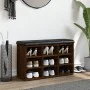 Banco zapatero madera de ingeniería marrón roble 82x32x50 cm de , Bancos para recibidores y almacenamiento - Ref: Foro24-8351...