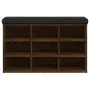 Shoe bench engineered wood oak brown 82x32x50 cm by , Benches for halls and storage - Ref: Foro24-835109, Price: 75,63 €, Dis...