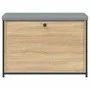 Banco zapatero con cajón abatible roble Sonoma 82x32x56 cm de , Bancos para recibidores y almacenamiento - Ref: Foro24-835123...