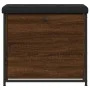 Banco zapatero con cajón abatible roble marrón 62x32x56 cm de , Bancos para recibidores y almacenamiento - Ref: Foro24-835121...