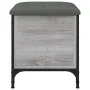 Banco con almacenaje madera ingeniería gris Sonoma 42x42x45 cm de , Bancos para recibidores y almacenamiento - Ref: Foro24-83...