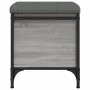 Banco con almacenaje madera ingeniería gris Sonoma 42x42x45 cm de , Bancos para recibidores y almacenamiento - Ref: Foro24-83...