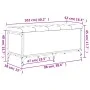 Engineered wood storage bench smoked oak 102x42x45 cm by , Benches for halls and storage - Ref: Foro24-835149, Price: 87,62 €...