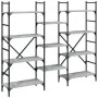 Estantería madera de ingeniería gris Sonoma 160x28,5x136,5 cm de , Librerías y estanterías - Ref: Foro24-838876, Precio: 100,...
