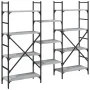 Estantería madera de ingeniería gris Sonoma 160x28,5x136,5 cm de , Librerías y estanterías - Ref: Foro24-838876, Precio: 100,...