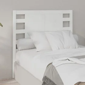 Solid white pine wood headboard 81x4x100 cm by , Headboards and footboards - Ref: Foro24-818746, Price: 42,40 €, Discount: %