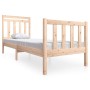 Estructura de cama individual pequeña madera maciza 75x190 cm de , Camas y somieres - Ref: Foro24-3100679, Precio: 89,27 €, D...