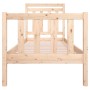 Estructura de cama individual pequeña madera maciza 75x190 cm de , Camas y somieres - Ref: Foro24-3100679, Precio: 89,27 €, D...