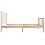 Estructura de cama individual pequeña madera maciza 75x190 cm de , Camas y somieres - Ref: Foro24-3100679, Precio: 89,27 €, D...