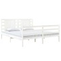 Estructura de cama madera maciza de pino blanca 150x200 cm de , Camas y somieres - Ref: Foro24-3104289, Precio: 156,65 €, Des...