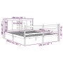 Estructura de cama madera maciza de pino blanca 150x200 cm de , Camas y somieres - Ref: Foro24-3104289, Precio: 156,65 €, Des...