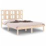 Estructura de cama de matrimonio madera maciza 135x190 cm de , Camas y somieres - Ref: Foro24-3105575, Precio: 141,56 €, Desc...