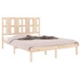 Estructura de cama de matrimonio madera maciza 135x190 cm de , Camas y somieres - Ref: Foro24-3105575, Precio: 141,56 €, Desc...