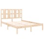 Estructura de cama de matrimonio madera maciza 135x190 cm de , Camas y somieres - Ref: Foro24-3105575, Precio: 141,56 €, Desc...