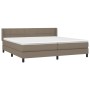 Cama box spring con colchón tela gris taupe 200x200 cm de , Camas y somieres - Ref: Foro24-3129741, Precio: 628,68 €, Descuen...