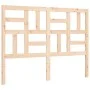 Double bed frame with solid wood headboard by , Beds and slatted bases - Ref: Foro24-3193051, Price: 143,58 €, Discount: %