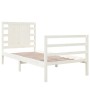 Estructura de cama madera maciza de pino blanco 75x190 cm de , Camas y somieres - Ref: Foro24-3104244, Precio: 117,25 €, Desc...