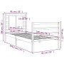 Estructura de cama madera maciza de pino blanco 75x190 cm de , Camas y somieres - Ref: Foro24-3104244, Precio: 117,25 €, Desc...