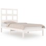 Estructura de cama madera maciza de pino blanco 75x190 cm de , Camas y somieres - Ref: Foro24-3104439, Precio: 94,10 €, Descu...
