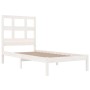 Estructura de cama madera maciza de pino blanco 75x190 cm de , Camas y somieres - Ref: Foro24-3104439, Precio: 94,10 €, Descu...