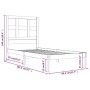 Estructura de cama madera maciza de pino blanco 75x190 cm de , Camas y somieres - Ref: Foro24-3104439, Precio: 94,10 €, Descu...