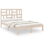 Estructura de cama de matrimonio madera maciza 135x190 cm de , Camas y somieres - Ref: Foro24-3105925, Precio: 133,71 €, Desc...